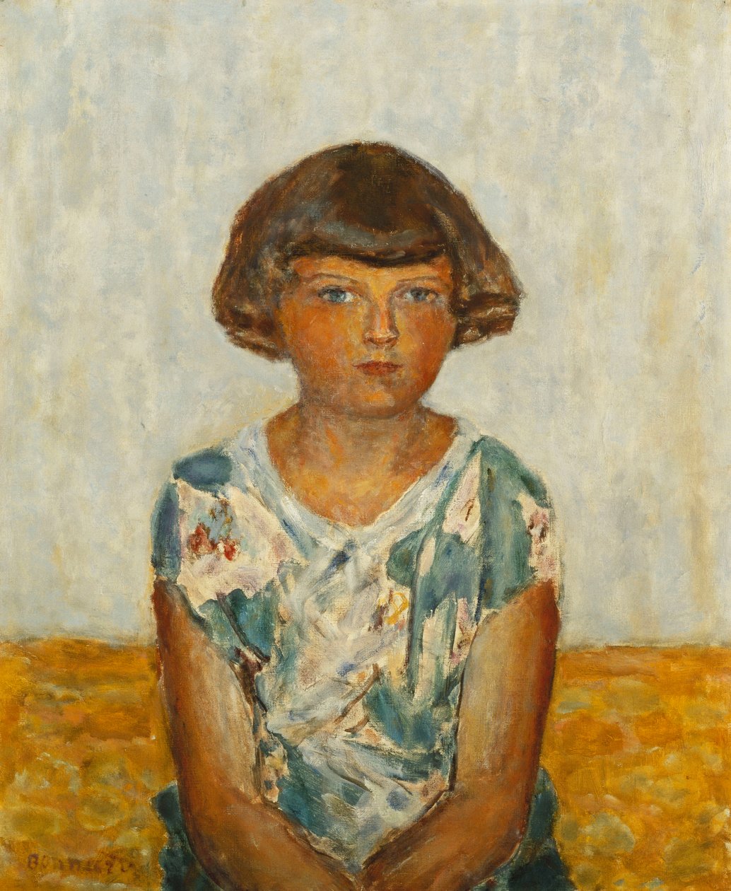 若い女の子の肖像;少女の肖像、1924年頃（キャンバスに油彩） 作： ピエール・ボナール