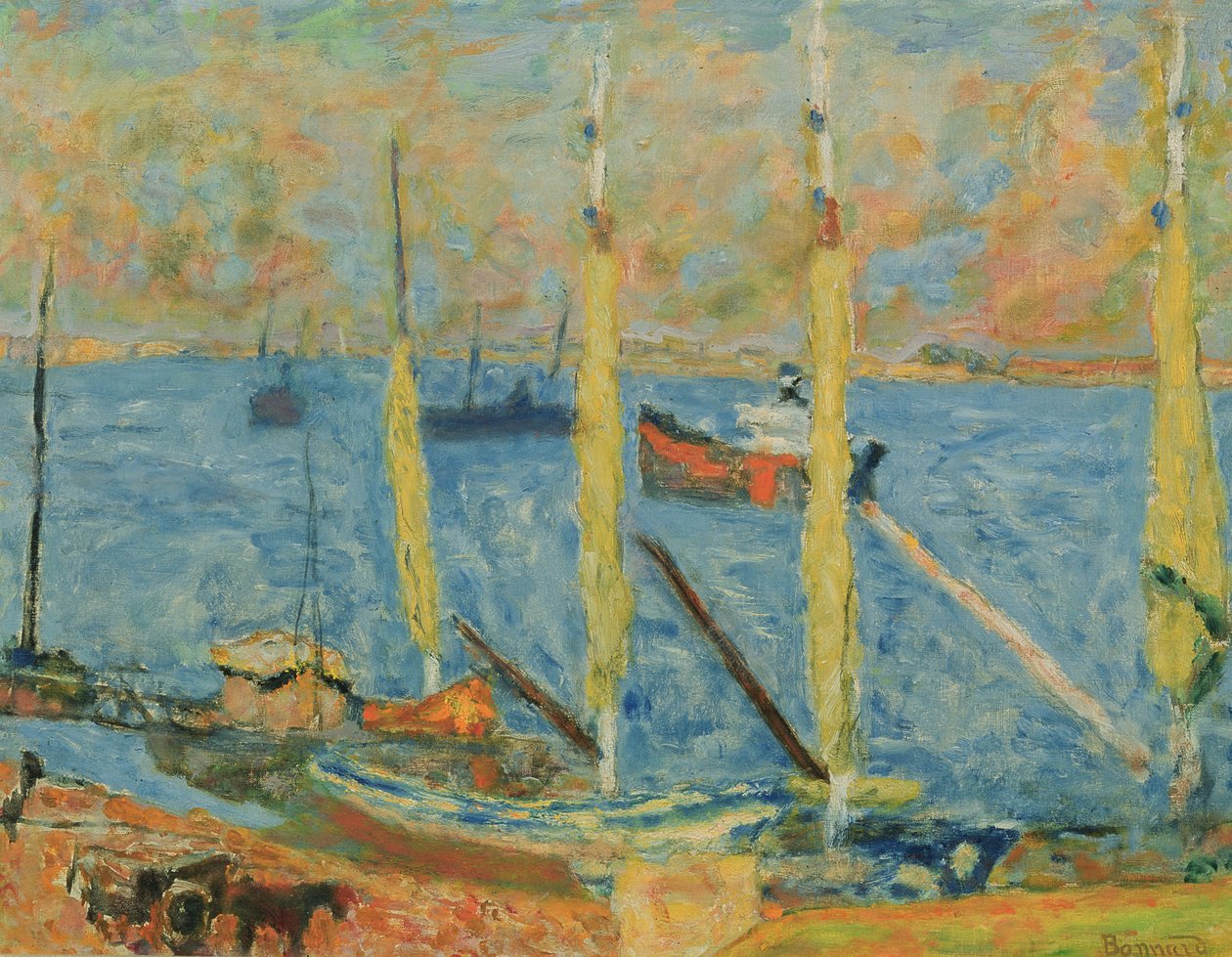 サントロペ港、1930年 作： ピエール・ボナール