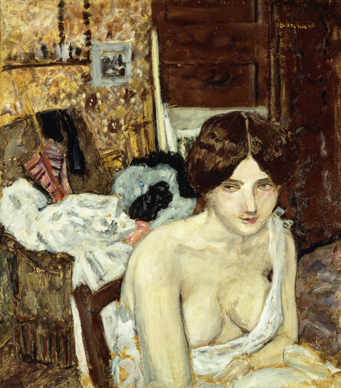 休息モデル; Le Repos de Modele、1910年頃（船内の油） 作： ピエール・ボナール