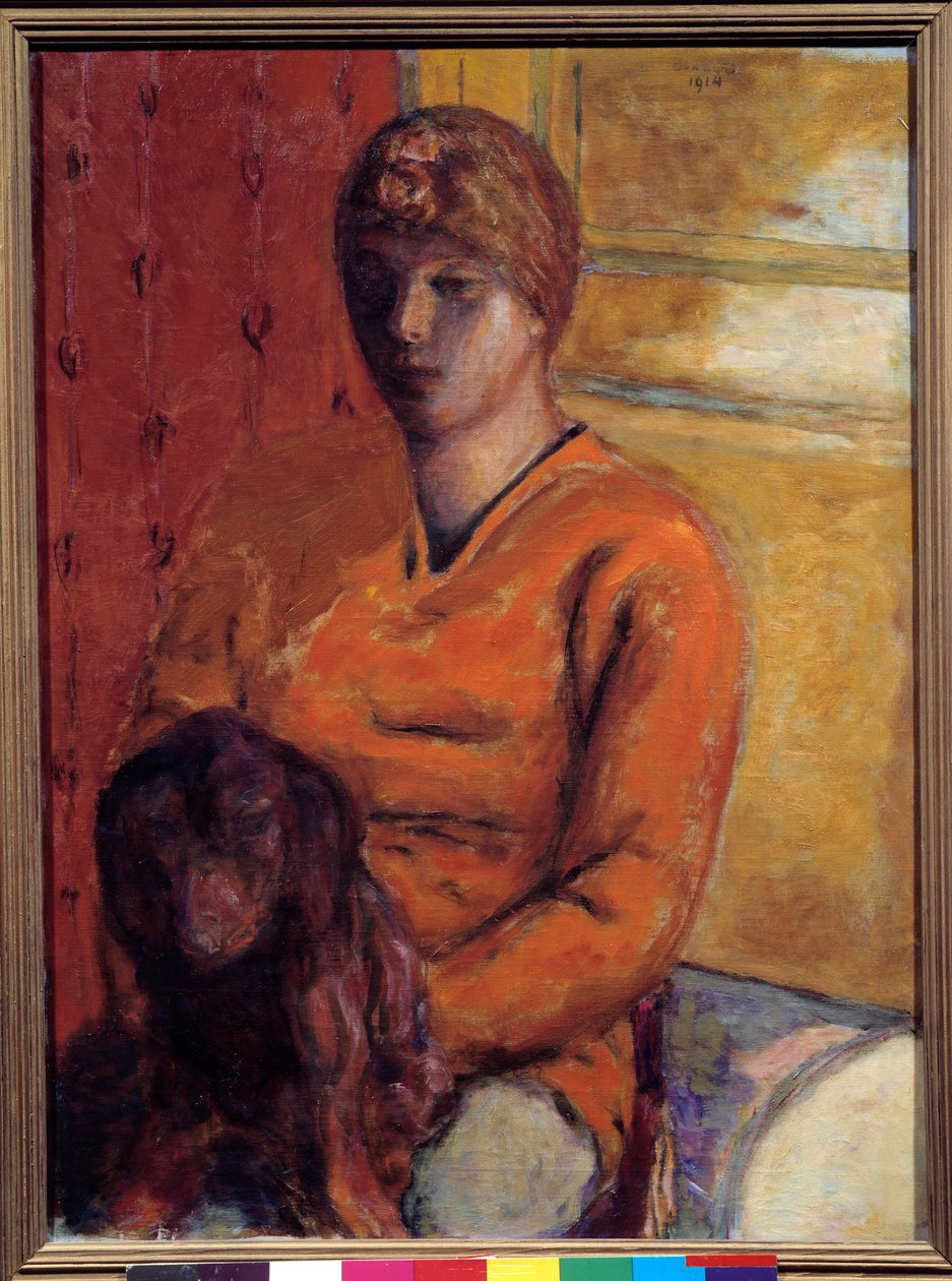 犬の女」。ピエール・ボナール（1867-1947）の絵画、20世紀。グルノーブル、Musee des Beaux Arts。 作： ピエール・ボナール