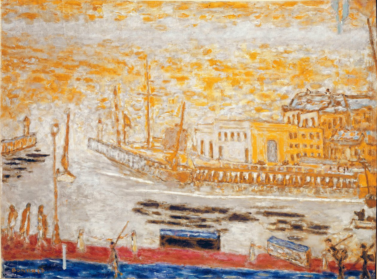 Trouville, la sortie du port ピエール・ボナール（1867-1947）による絵画 1938-1945年 薄暗い 77x103 cm パリ、国立近代美術館 作： ピエール・ボナール