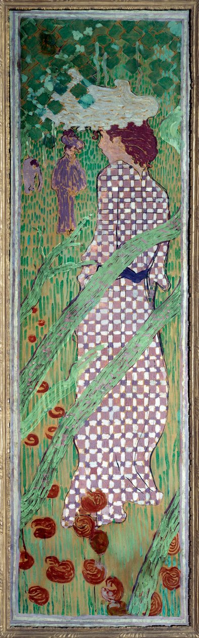 クアドリラのドレスを着た女性 ピエール・ボナール（1867-1947）の絵画 1891年 薄さ1,6x0,48 m パリ、オルセー美術館 作： ピエール・ボナール