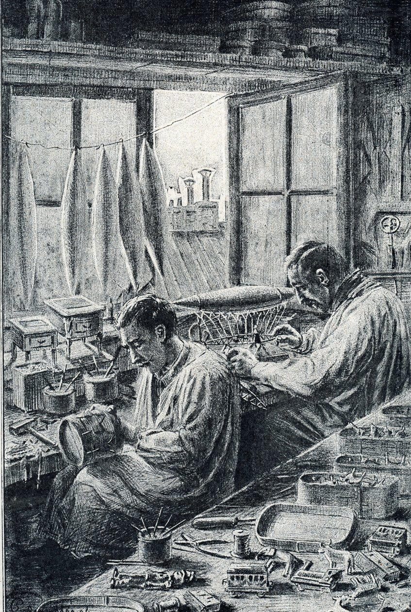 Pariisilaiset työntekijät tekevät lelukaiverruksia Pierre Calmetten yksityisestä kokoelmasta 作： ピエール・カルメッツ