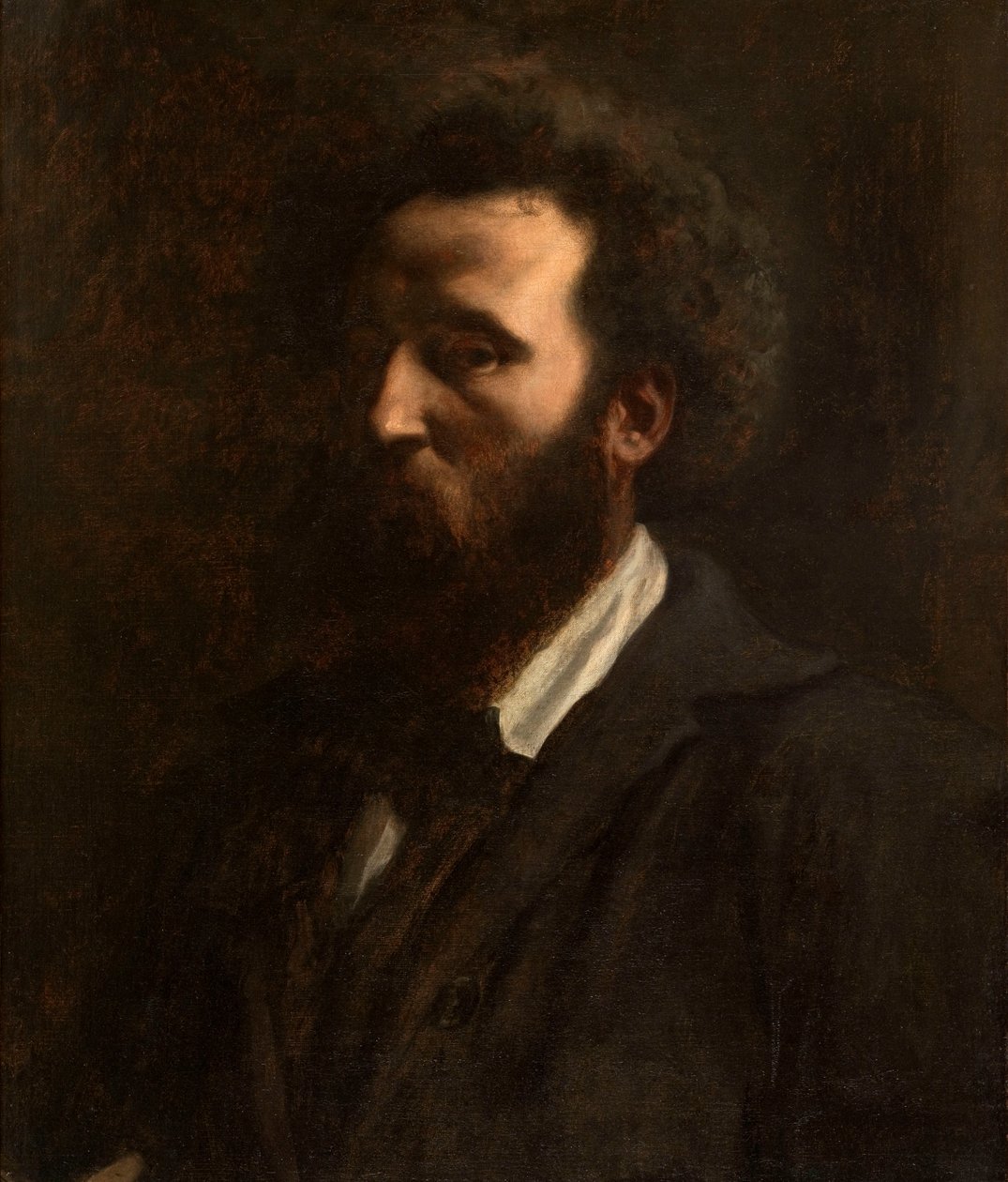 自画像、1857年。 作： ピエール・セシル・ピュヴィス・ド・シャヴァンヌ