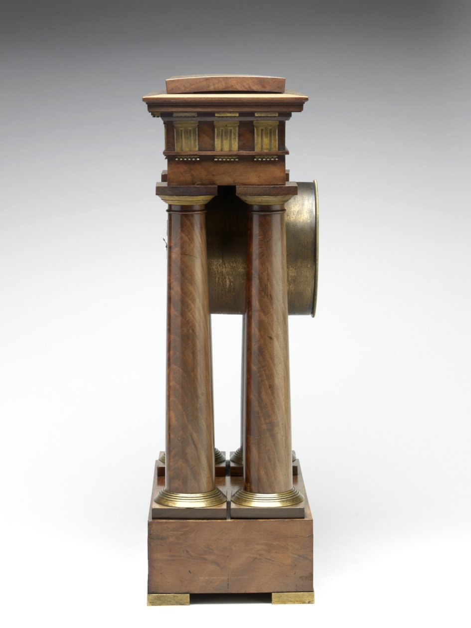 10進数の時計、c.1798-1805（松、真鍮、エナメル） 作： ピエール・ダニエル・デスティニー