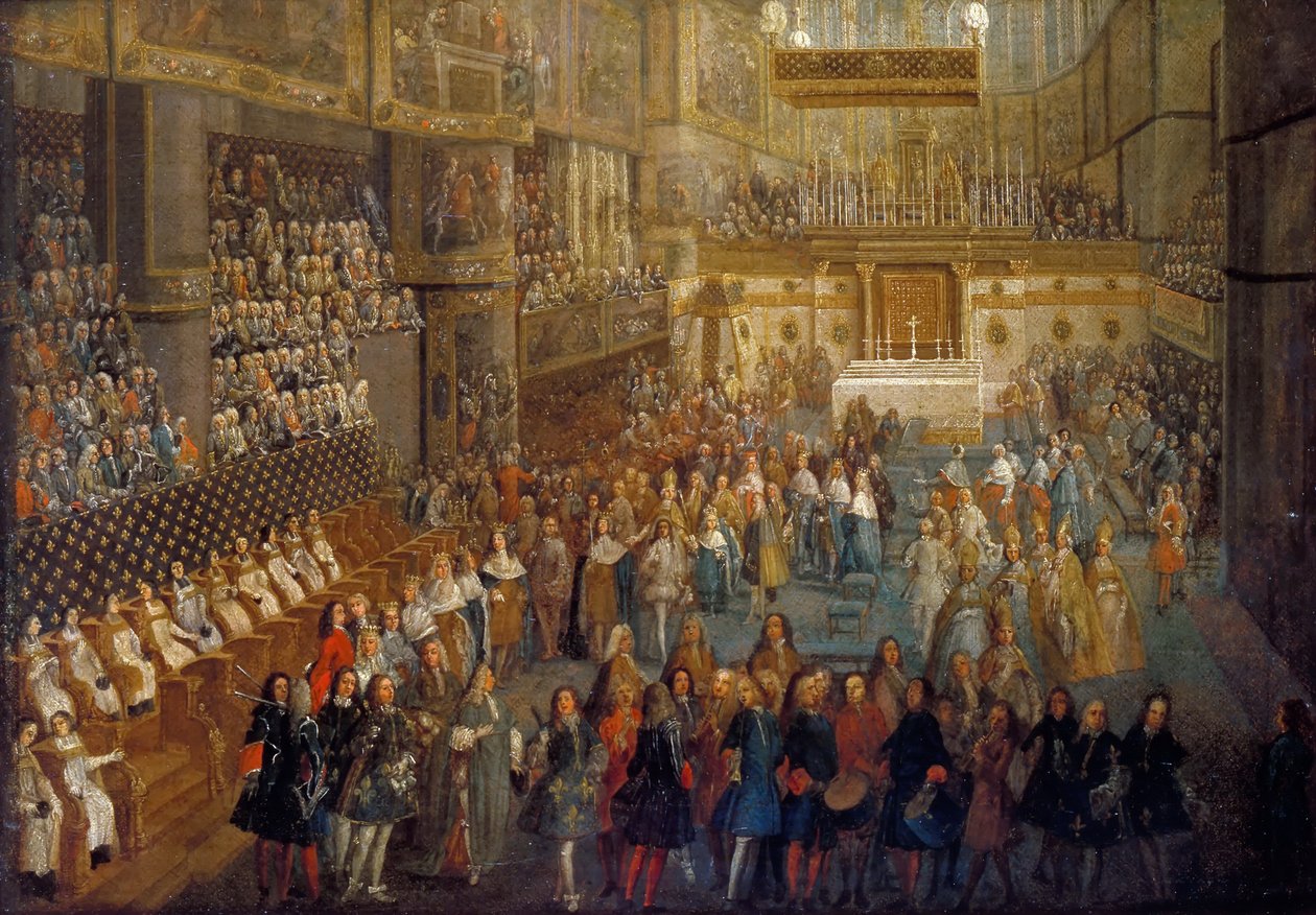 1722 年 10 月 25 日、ランス大聖堂でのルイ 15 世の戴冠式 作： ピエールデニスIIマーティン