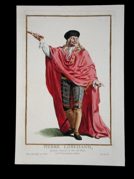 Pietro Loredano (d.1439), 1780年に出版された「Receuil des Estampes, Representant les Rangs and les Dignites, suivant le Costume de toutes of the Nationes Existantes」より（手彩色の彫刻）。 作： ピエール・デュフロス