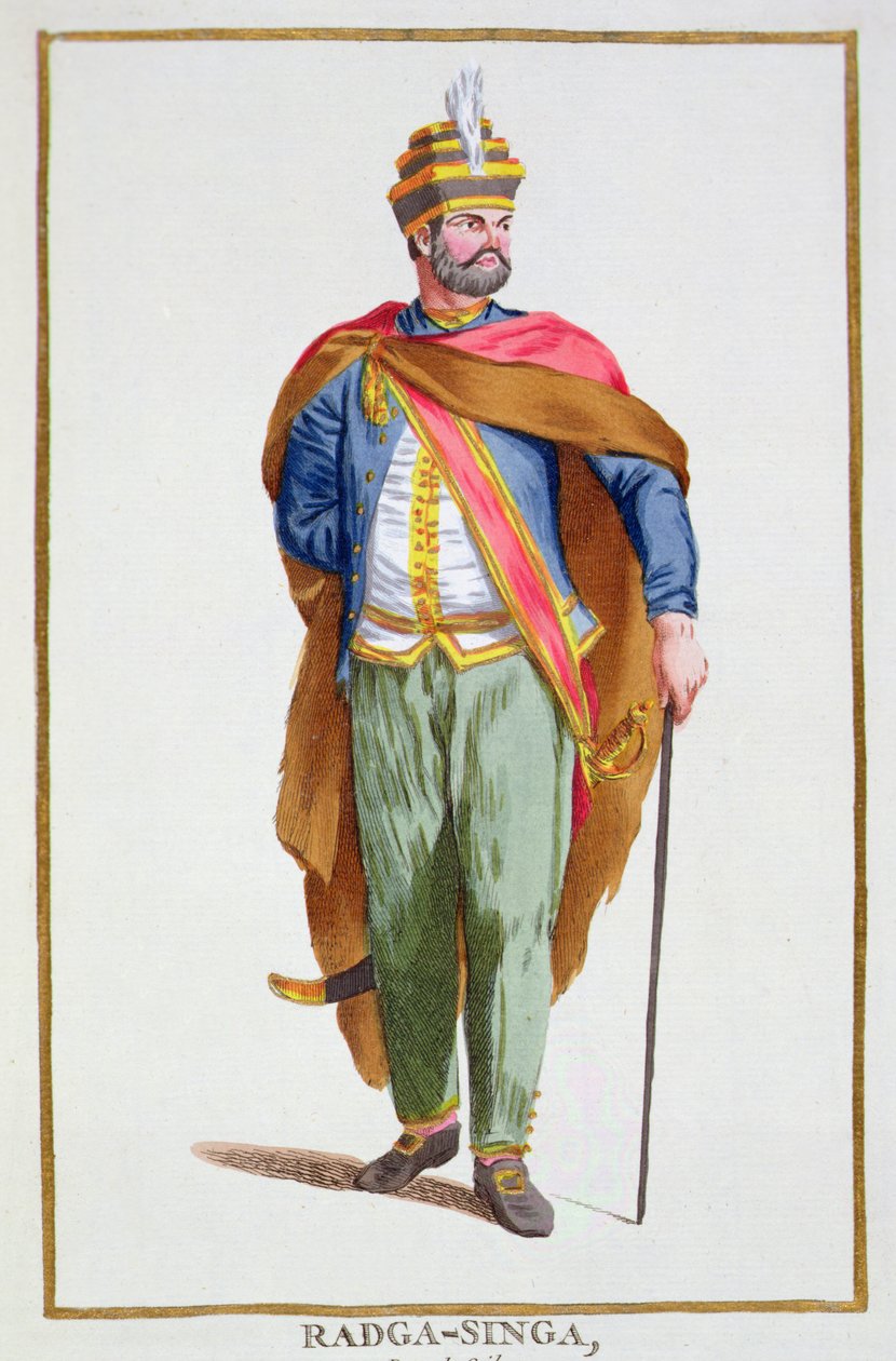 セイロンのラジャ＝シンガ王（1780年発行の「Receuil des Estampes, Representant les Rangs and les Dignites, suivant le Costume de toutes of the Nation