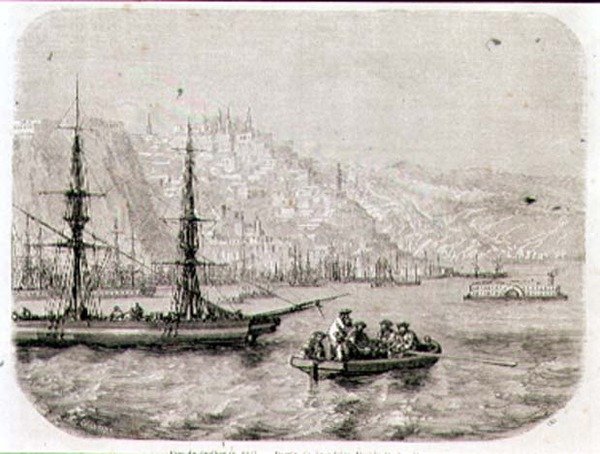 1860年代のケベックの景色（Laly社製）（エングレービング 作： ピエールユージーン（後）Grandsire