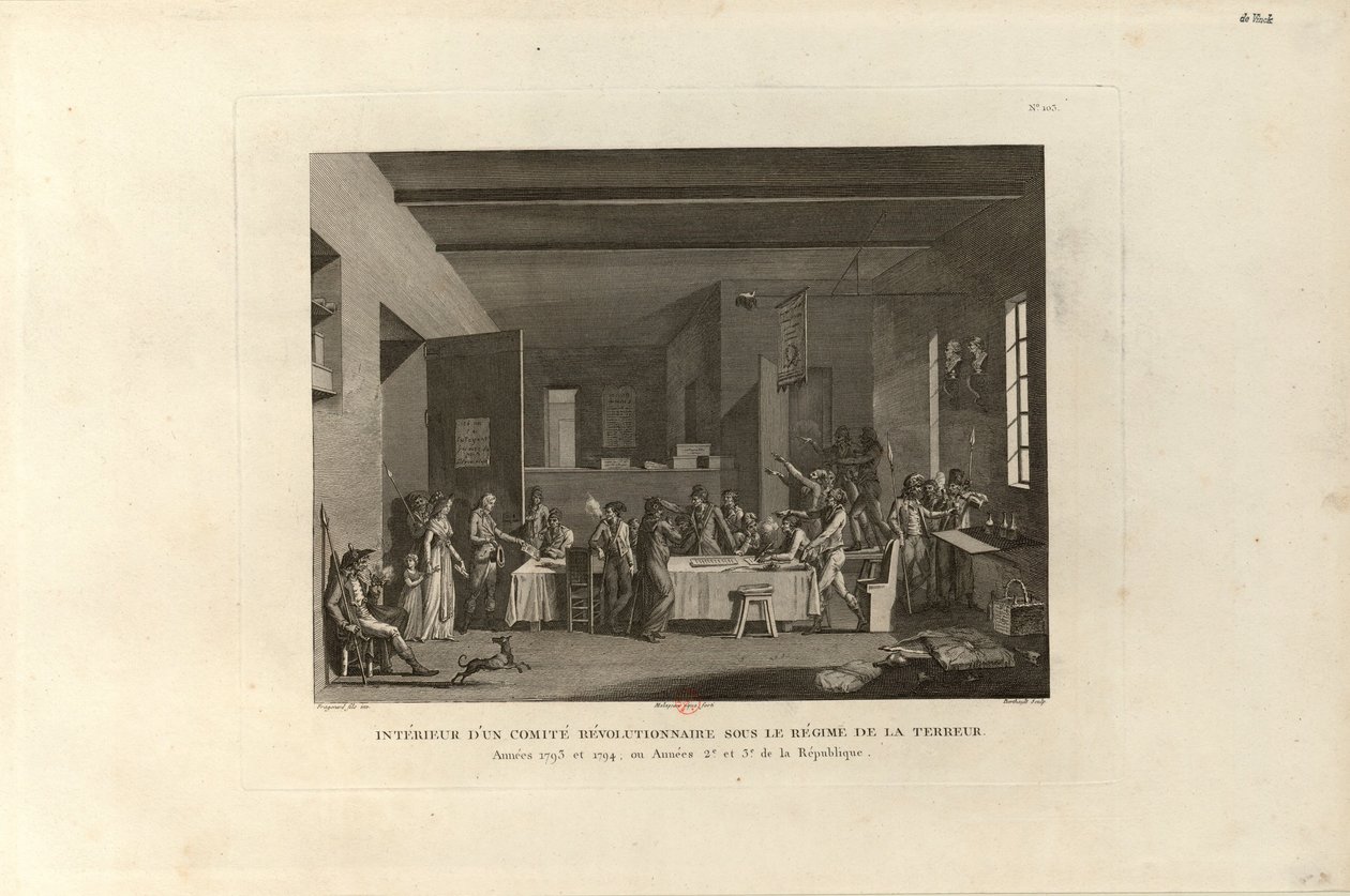 恐怖政治時代の革命委員会内部、1802年。 作： ピエール・ガブリエル・ベルトー