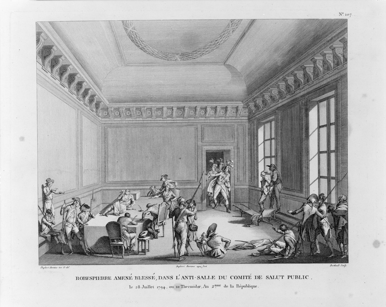1794年7月27日、1794年のロブスピエールの逮捕 作： ピエール・ガブリエル・ベルトー