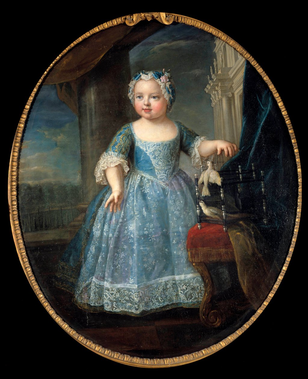 ルイ15世の三女であるフランスのルイーズ・マリー（1728-1733）（マダム）の肖像 ピエール・ゴベール（1662-1744）による絵画 18世紀 日。1,08 x 0,88 m. 作： ピエール・ゴベール
