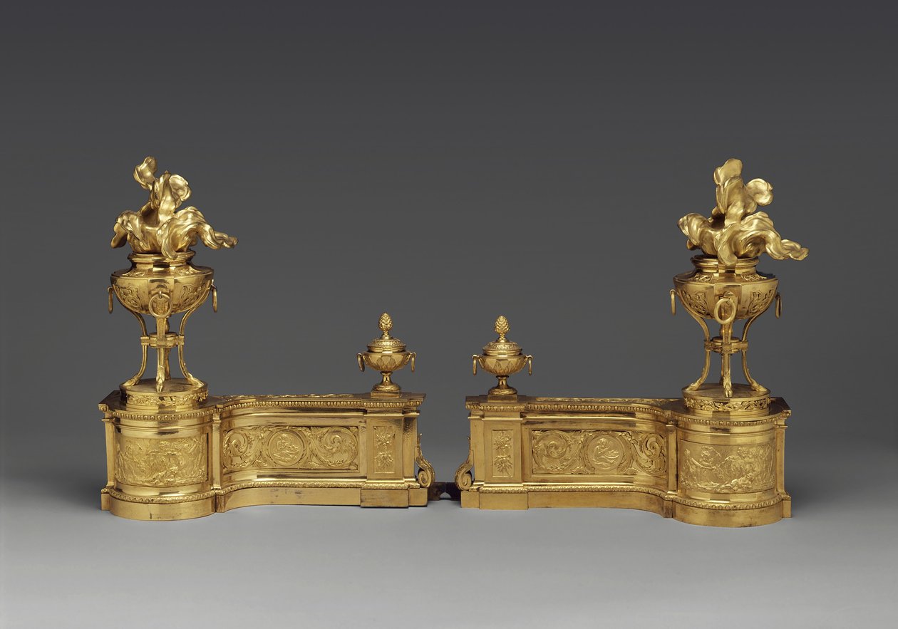 Andirons、c.1770-80（金銅） 作： ピエール・グティエール