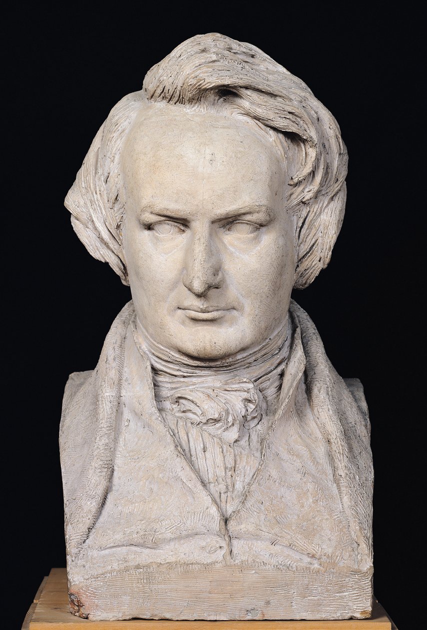 ビクターユーゴーの胸像（1802-85）、1837年（1837年）（石膏） 作： ピエール・ジャン・デイヴィッド・ダンジェ
