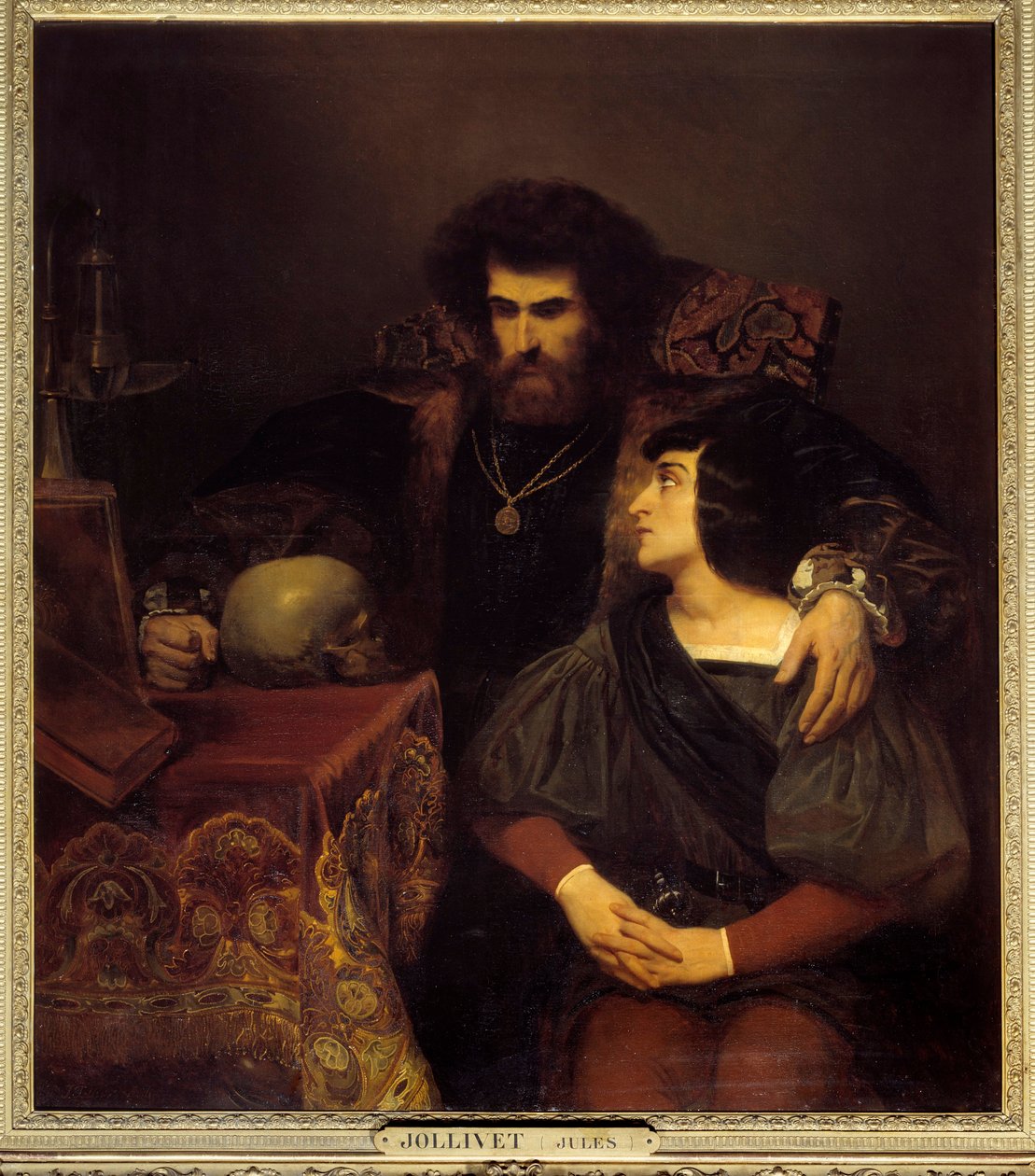 バイロン卿の歌「ララ」の情景 I. ピエール・ジュール・ジョリヴェ（1794-1871）の絵画（ヴァニテ） 19世紀 日。1,3×1,1メートル 作： ピエール・ジュール・ジョリベット