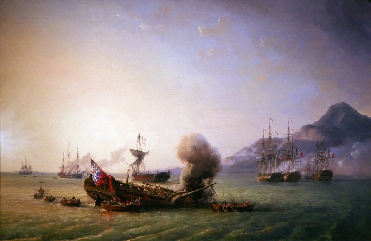 フランス語：1810年8月23日、グラン・ポートでの戦闘 作： ピエール・ジュリアン・ギルバート