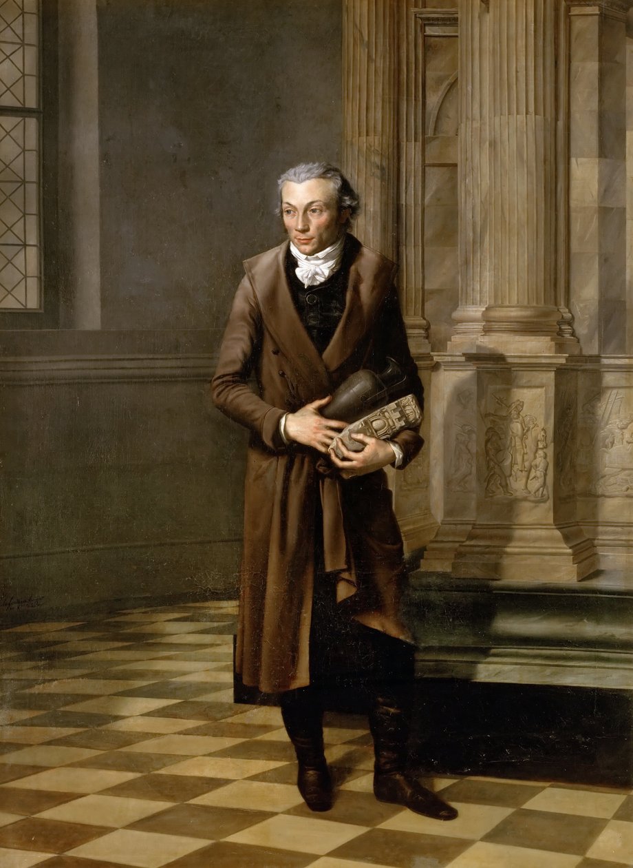 考古学者アレクサンドルルノワール1761-1839の肖像 作： ピエール・マクシミリエン・デラフォンテーヌ