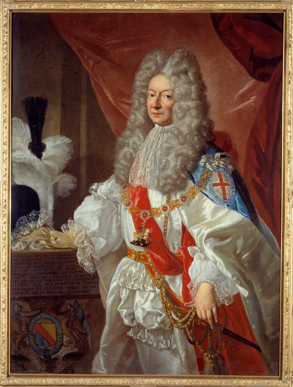 Porträt von Antonin Nompar de Caumont, Herzog von Lauzun (1633-1723), Marschall von Frankreich und Verlobter der Grande Mademoiselle, Herzogin von Montpensier. Gemälde von Pierre Mignard (1612-1695) 17. Jahrhundert La Rochelle, Musée des Beaux-Arts von Pierre Mignard