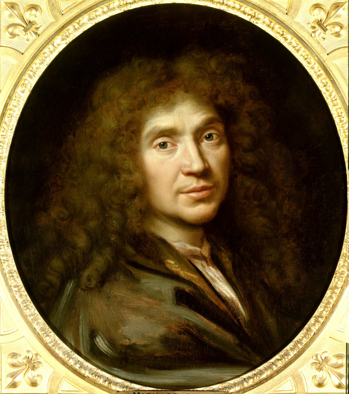 モリエール油彩画 モリエール（1622-1673）、本名ジャン＝バティスト・ポクランの肖像