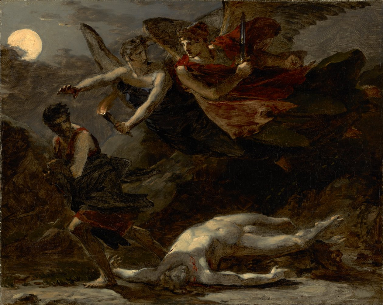 犯罪を追う正義と神の復讐、1805年頃 作： ピエール・ポール・プルドン