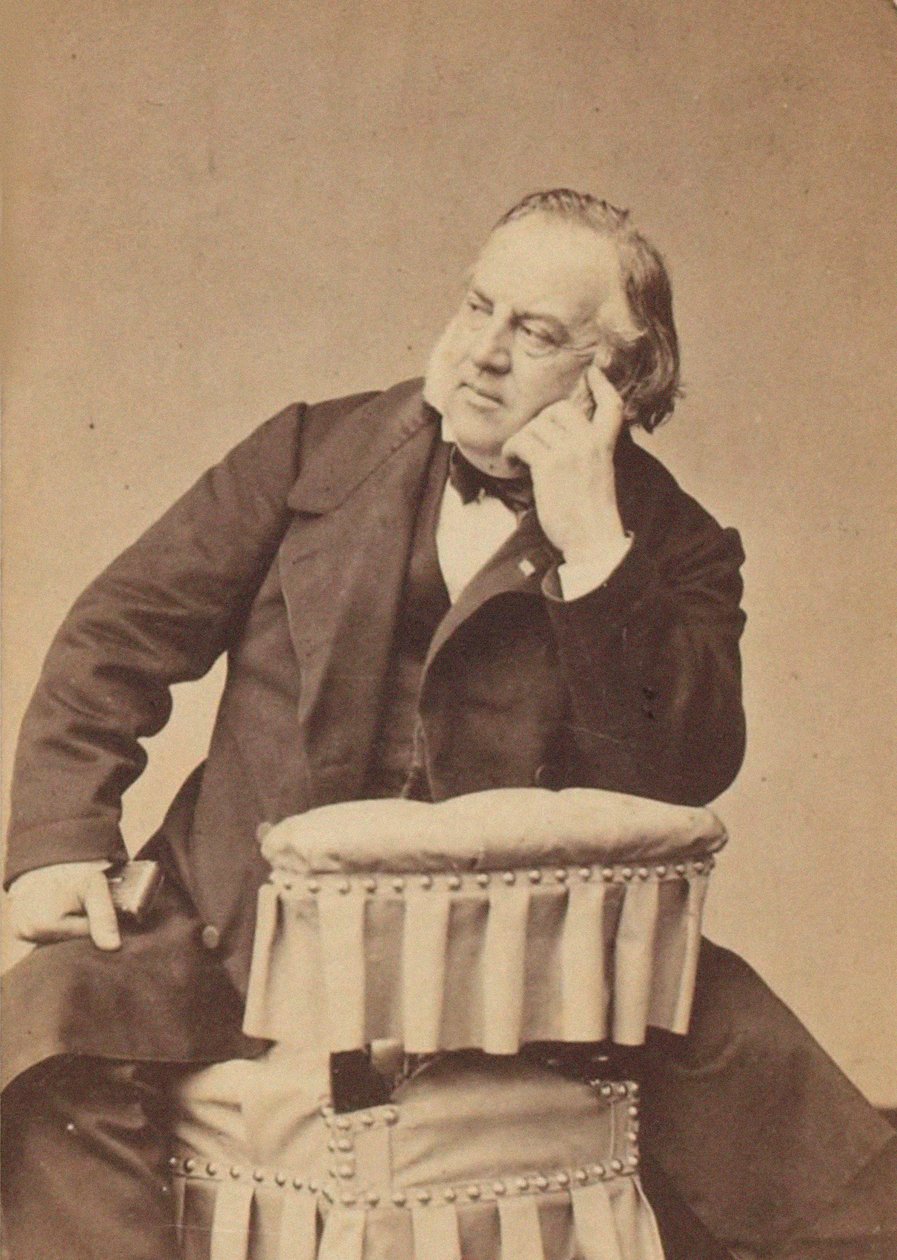作曲家ルイ・クラピソン（1808-1866）の肖像（Petit, Pierre Lanith（1831-1909）作）。アルブミン写真。個人蔵 作： ピエールプチ