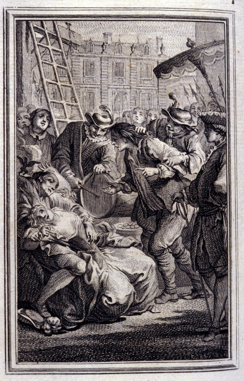ベルフェゴール - ジャン・ラ・フォンテーヌの「Tales et nouvelles en vers」にて。1776.挿絵はP.P.Choffard。 作： ピエールフィリップチョファード