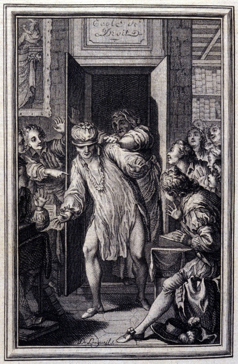 カンデュール王と法師-ジャン・ラ・フォンテーヌの「Tales et nouvelles en vers」にて。1776.挿絵はP.P.Choffard。 作： ピエールフィリップチョファード