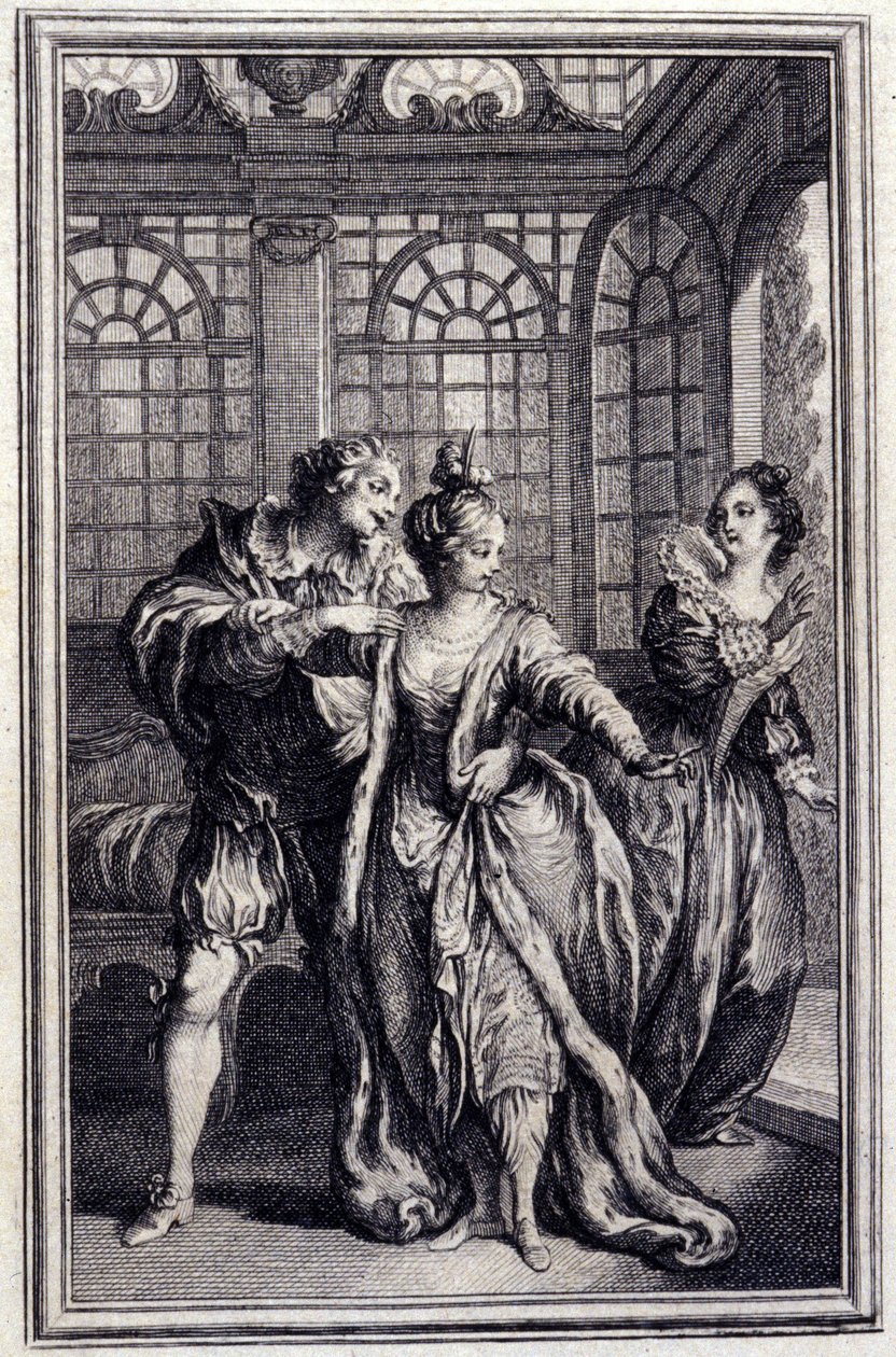 La fiancee du roi de Garbe - in the "Tales et nouvelles en vers" by Jean La Fontaine.1776.イラスト：P.P.Choffard 作： ピエールフィリップチョファード