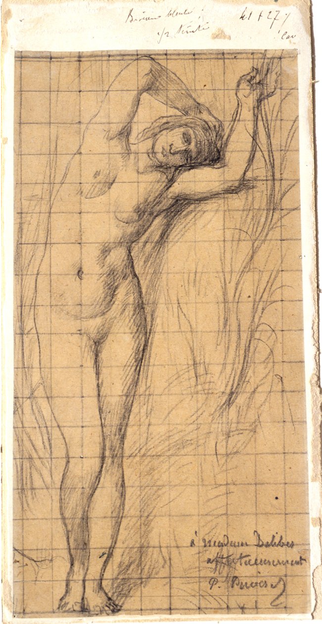 Studie für die Figur von "La Saône" 作： ピエール・ピュビス・ド・シャヴァンヌ