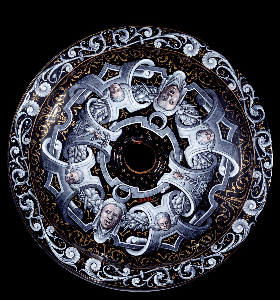 ピエール・レイモン（1537年～1584年以降に活躍）の作品とされるエナマイユ平面反転図 1569年パリ、ルーヴル美術館 作： ピエール・レイモンド