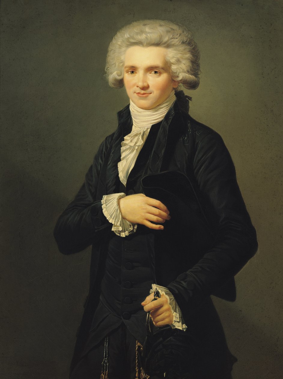 マクシミリアン・デ・ロベスピエール（1758-94）1791（キャンバスに油彩） 作： ピエール・ロック・ヴィグネロン