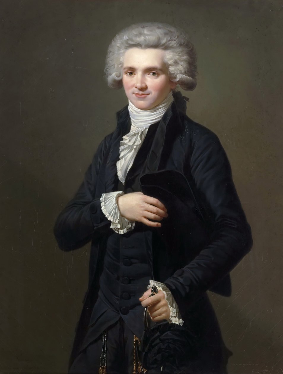 Maximilien de Robespierre 1758-1794の肖像 作： ピエール・ロック・ヴィグネロン