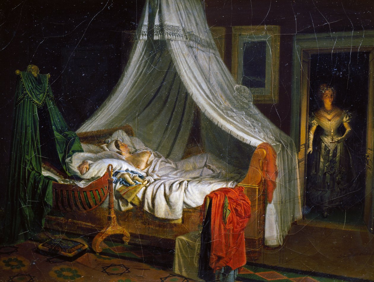 ピエール・ロッシュ・ヴィニュロン（1789-1872）による絵画「ダンスからの帰還」、油彩・キャンバス、24,4x32,5 cm、フランス 作： ピエール・ロック・ヴィグネロン