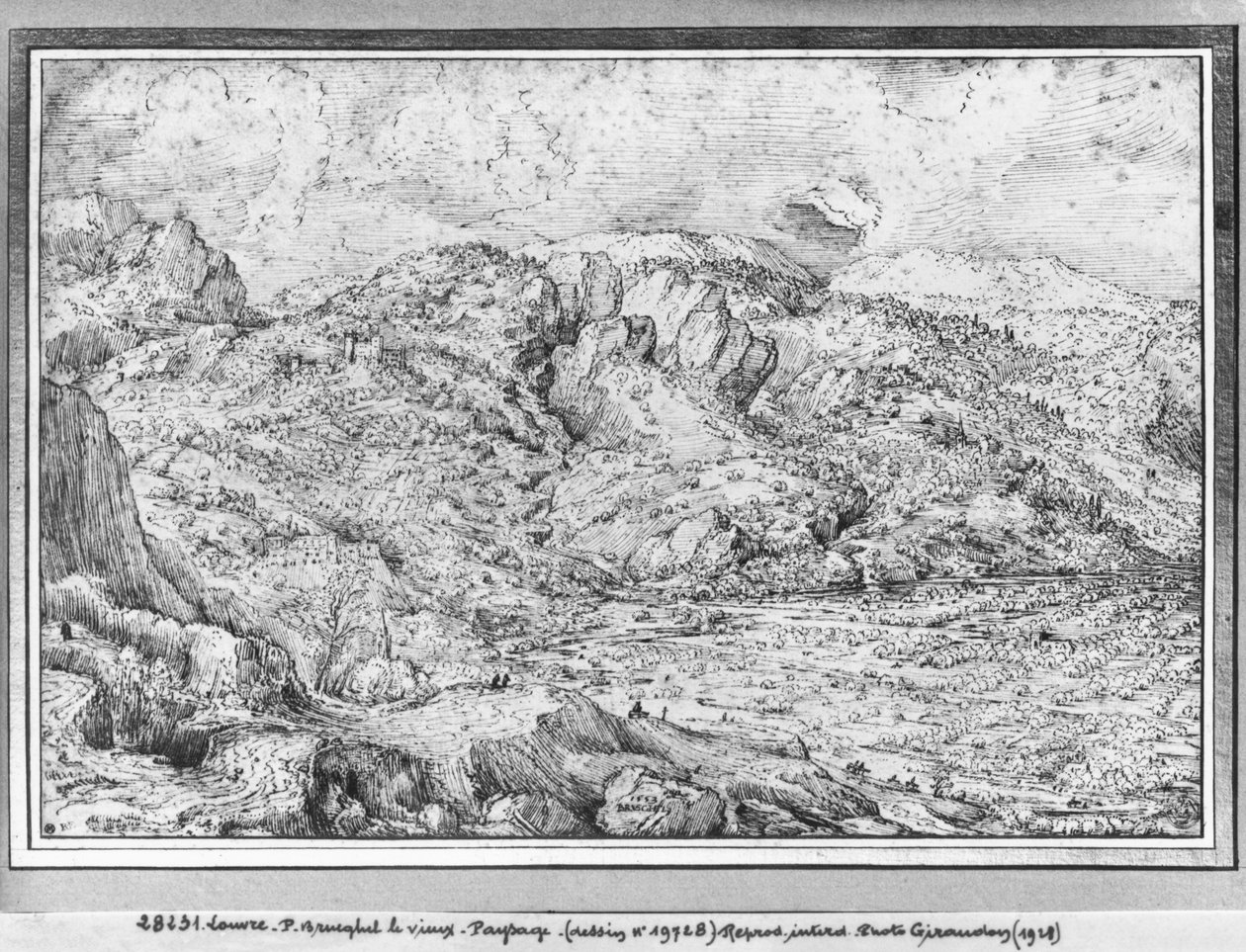 アルプスの風景、1553 作： ピーター・ブリューゲル長老