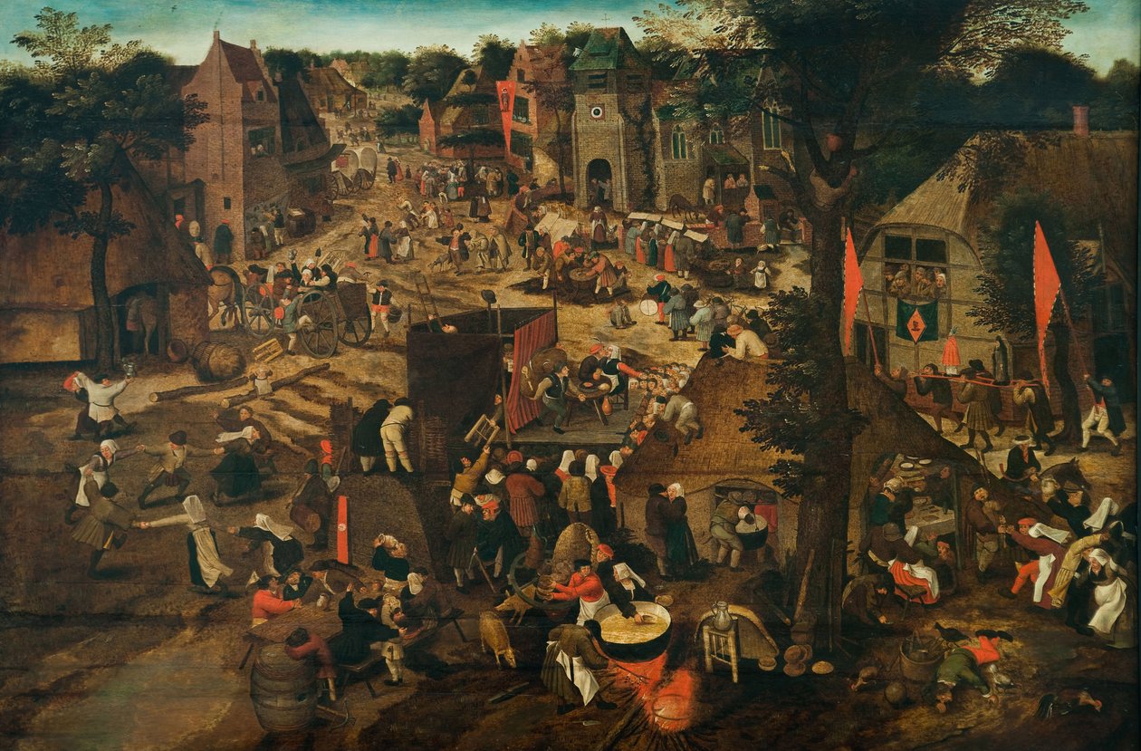 A Village Fair（聖ユベールと聖アンソニーの名誉の村祭り） 作： ピーター・ブリューゲル・ザ・ヤング