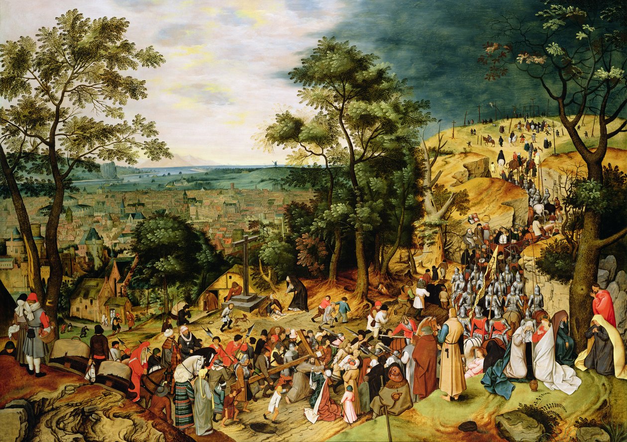 カルバリーへの道のキリスト、1607年（パネル） 作： ピーター・ブリューゲル・ザ・ヤング