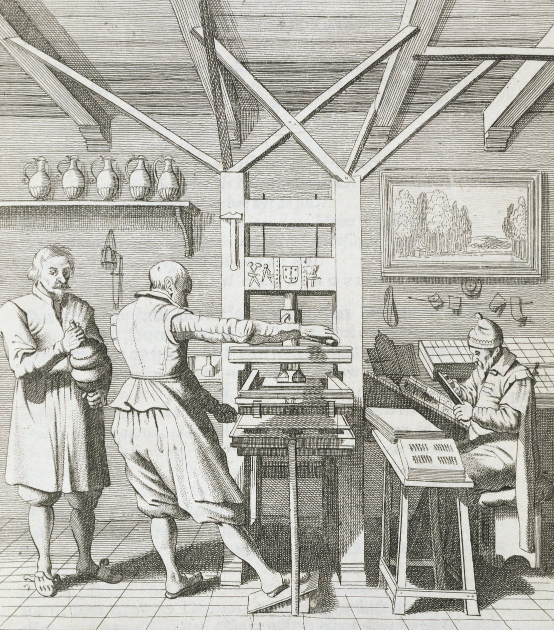 J.ファンデルヴェルデによって彫刻されたローレンスヤンスーンコスターのバインダリーは、ペトロススクリヴェリウスによって「ローレンスコスターファンヘレムのためのローラクラン、ベルステヴィンダーヴァンデベックダッカリー」、1628年に出版されました（engravi 作： ピーター・ヤンズーン・セーンダム