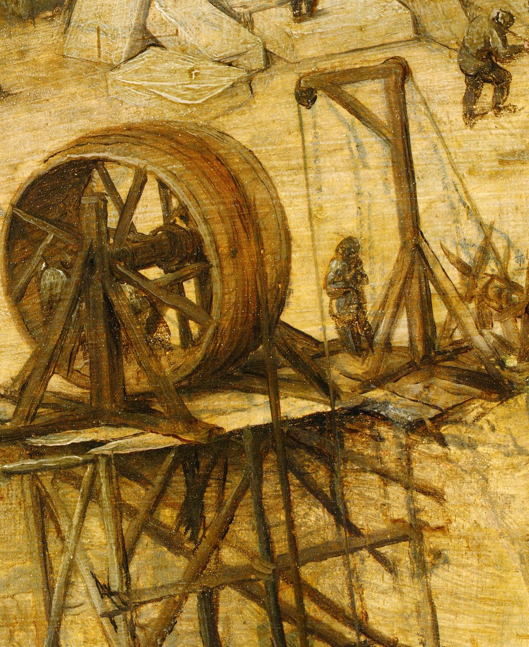 1563年のバベルの塔からのクレーンの詳細 作： ピーター・ブリューゲル長老