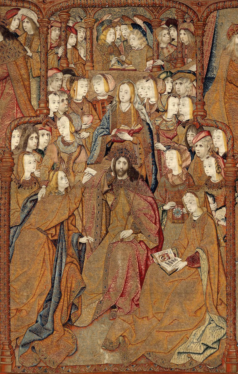 Triumphs of the Mother of God or Panos de Oro, c.1500-02 (tapestry)   1456210   ja       japanese Successfully Translated  Original: John Michael Rysbrack Modelling His Terra-Cotta Statue of Hercules Translat: John Michael Rysbrack Modelling His Terra-Cott 作： ピーテル（attr。to）Coecke van Aelst