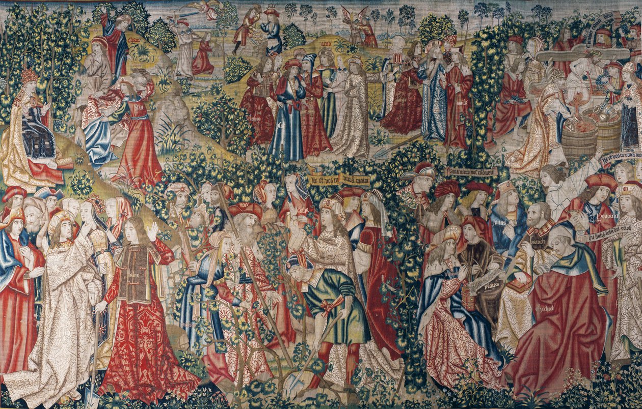 ブドウ園の労働者のたとえ話、1500年頃（タペストリー） 作： ピーテル（スタジオ）Coecke van Aelst