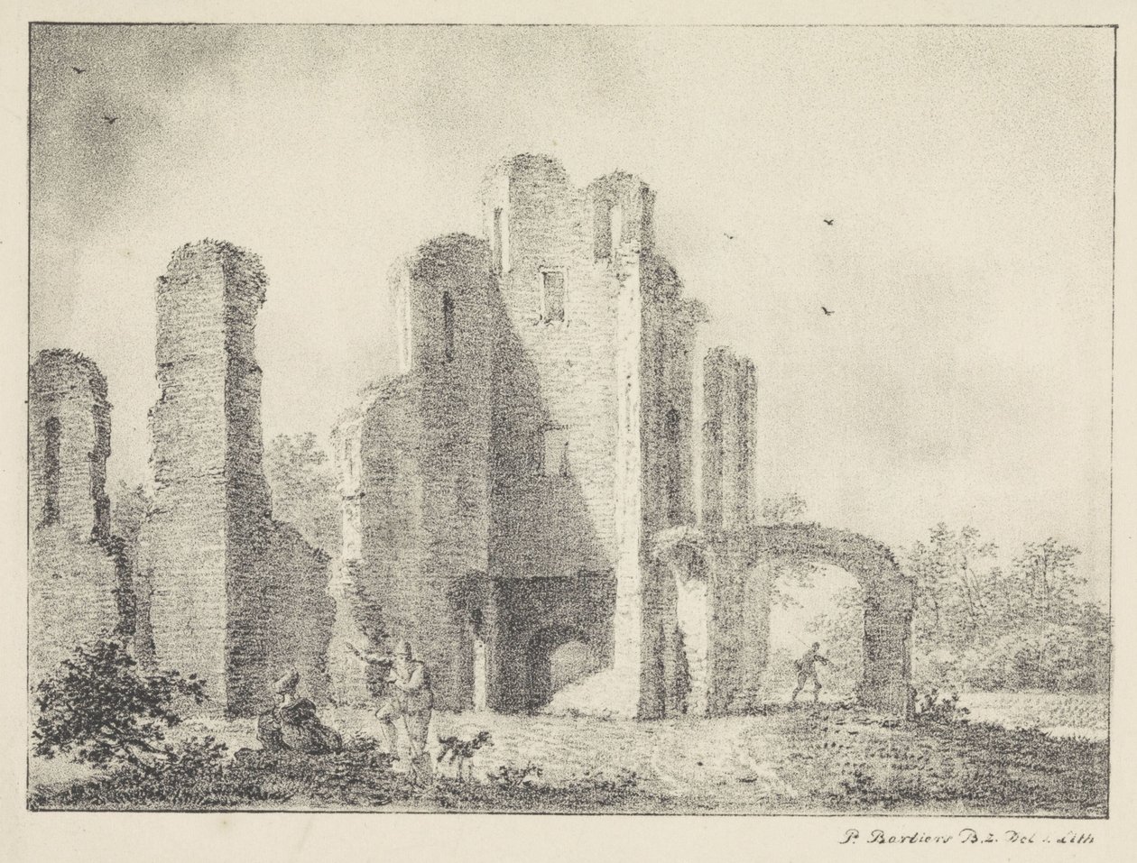 遺跡と人物のある風景 作： Pieter Bartholomeusz床屋