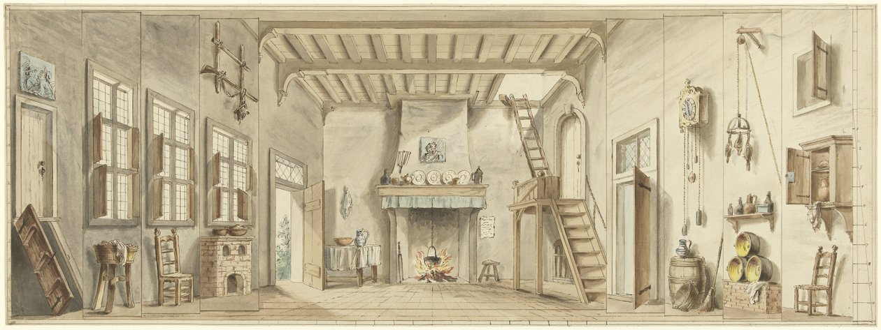 フランダースのオペラ「ヘット・カペルチェ」の舞台装置のデザイン 作： Pieter Bartholomeusz床屋