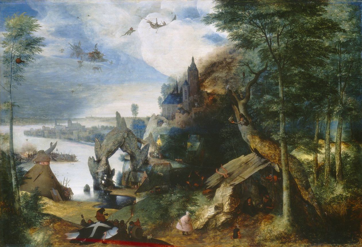 聖アントニウスの誘惑、1550〜75年頃 作： ピーター・ブリューゲル長老