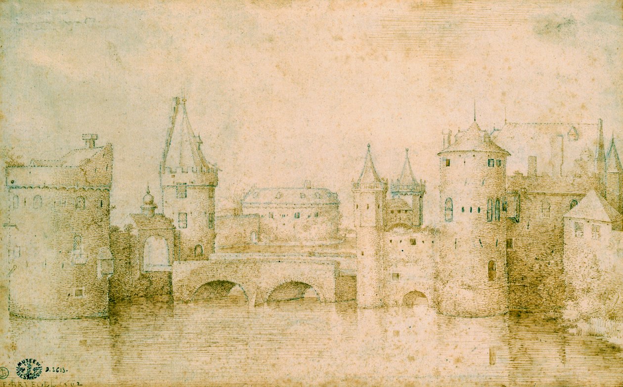 1562年、オランダ、アムステルダムの古代の要塞の眺め 作： ピーター・ブリューゲル長老