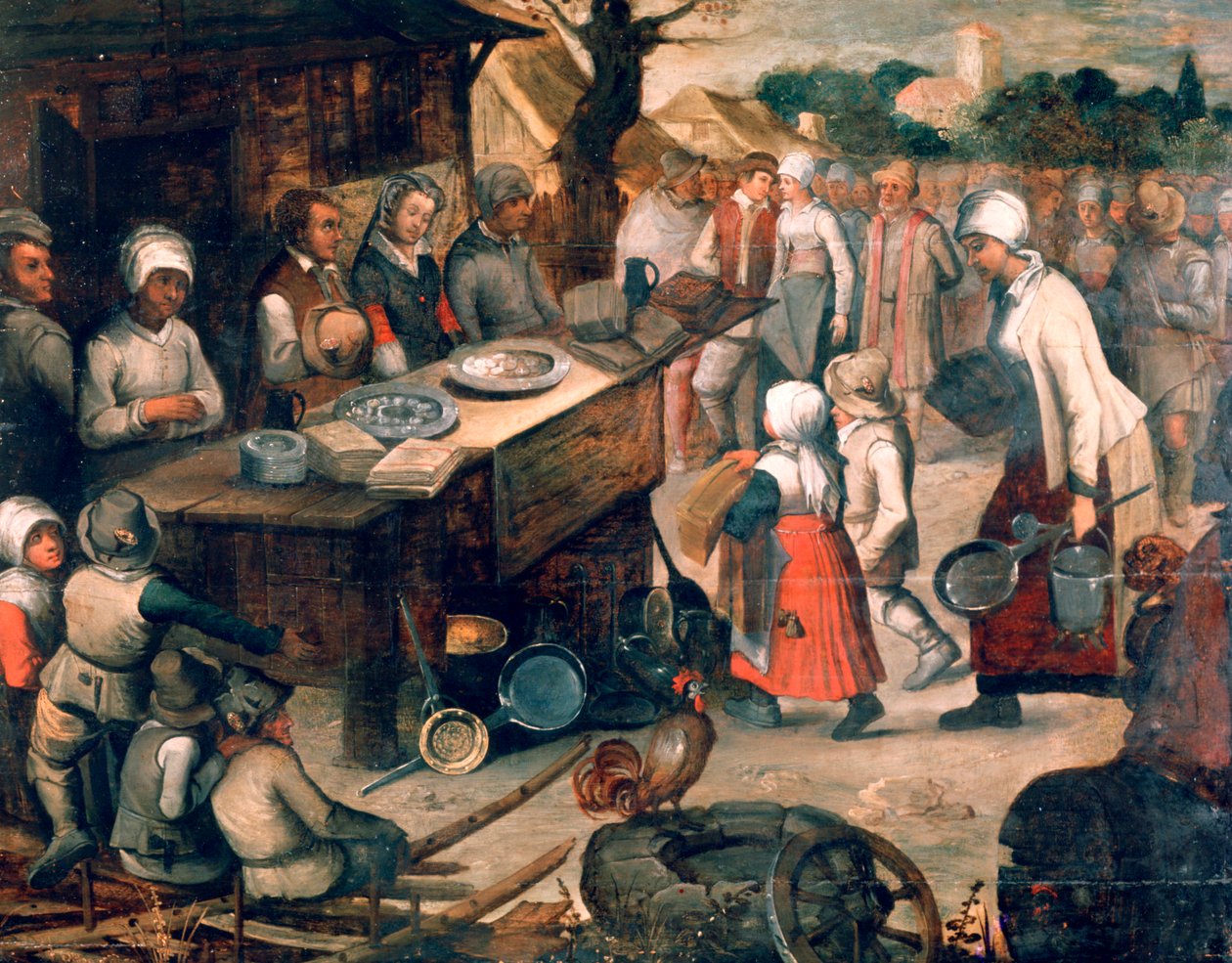 贈り物の提示、c1584-1638 作： ピーター・ブリューゲル・ザ・ヤング