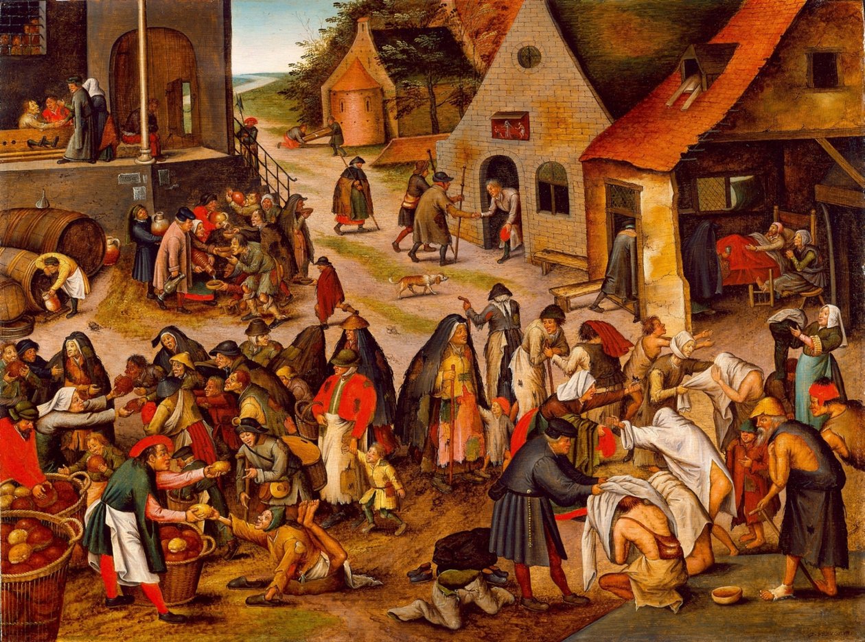 1616年から1638年までの7つの慈悲作品 作： ピーター・ブリューゲル・ザ・ヤング