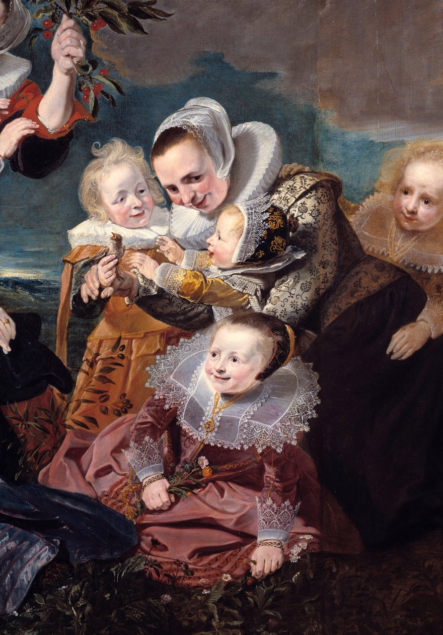 Paulus Van Beresteyn（1588-1636）とその妻、6人の子供、2人のメイドの肖像 Detail.ピーテル・ソートマン（1590-1657）による絵画 1630年 日1,67x2,41 m 作： ピーター・クレス・ソウトマン
