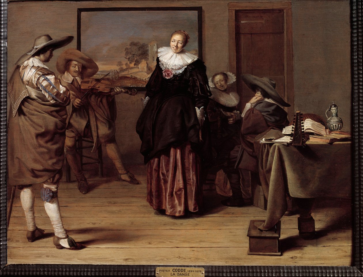 La lecon de danse ピーテル・コッド（1599-1678）の絵画 作： ピーター・コッデ