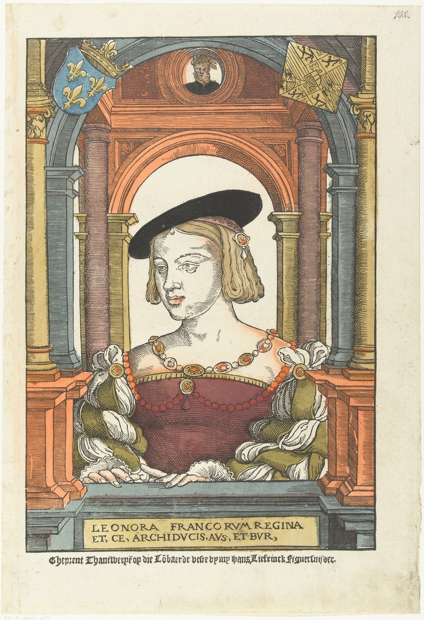 オーストリアのエレノアの肖像1498-1558、1539 作： Pieter Coecke van Aelst