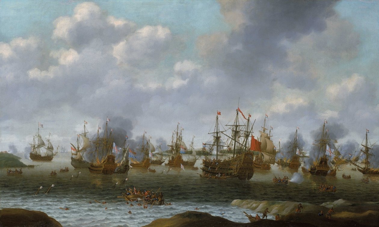 オランダのメドウェイ攻撃、1667年6月 作： ピーテル・コルネリス・ヴァン・ゾースト